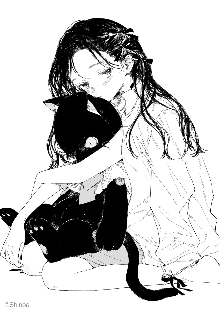 1girl, absurdres, artist_name, highres, hugging_doll, hugging_object, kakmxxxny06, kono_koi_wo_hoshi_ni_wa_negawanai