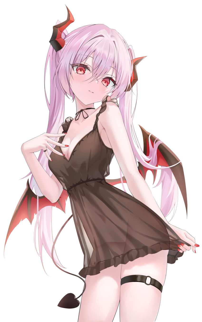 1girl, absurdres, arm_behind_back, bare_arms, bare_shoulders, black_choker, black_dress, black_ribbon