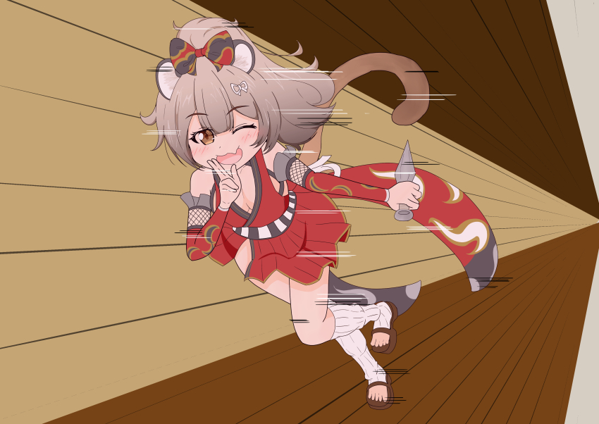 1girl, absurdres, animal_ears, azur_lane, blush, breasts, cleavage, fang