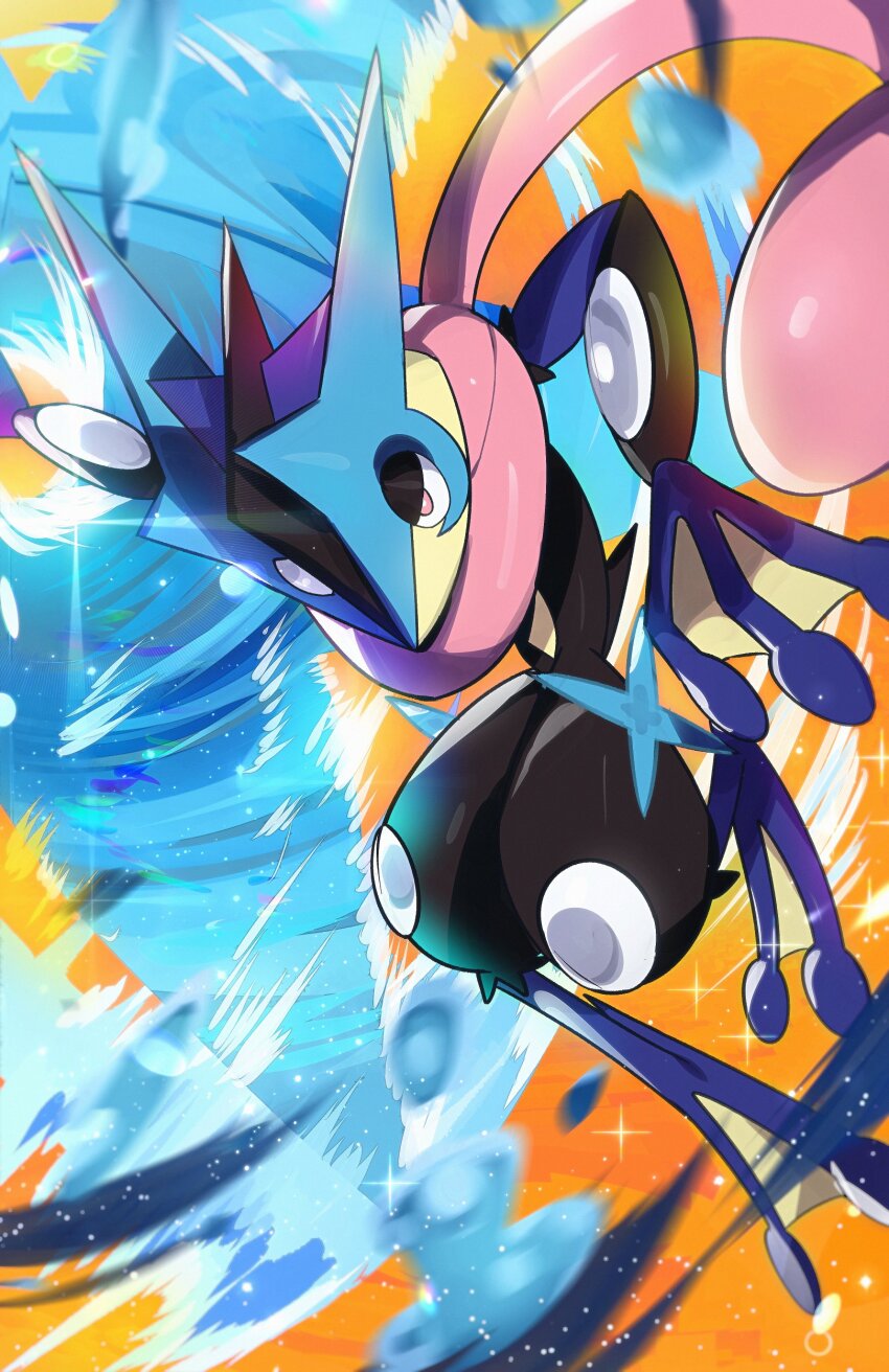 1other, absurdres, closed_mouth, commentary, english_commentary, furry, gen_6_pokemon, greninja