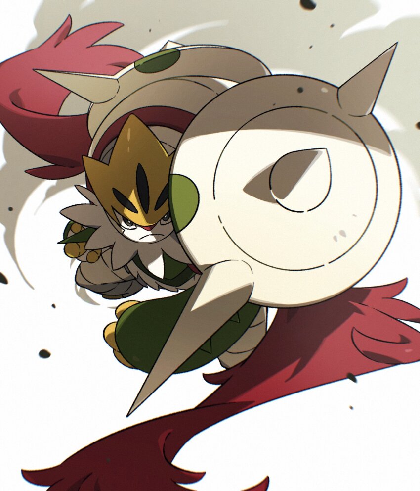 cape, chesnaught, colored_skin, crown, forehead_protector, fur_cape, furry, gen_6_pokemon