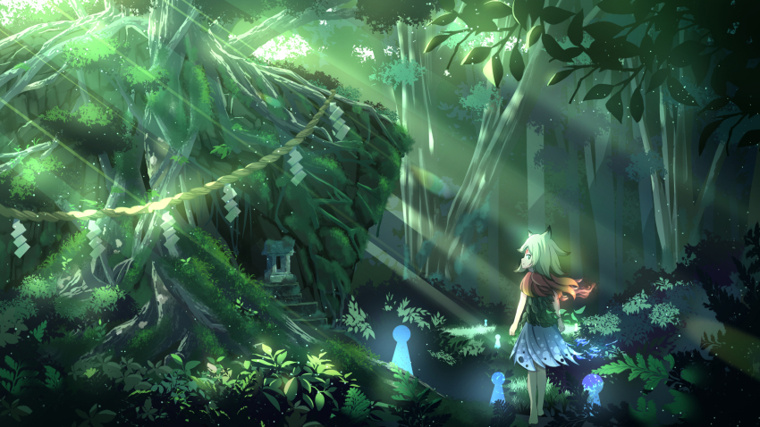 alphes_(style), capelet, colored_tips, endlesscat, facial_mark, feather_capelet, feather_necklace, feathers