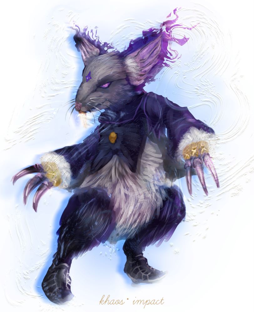 claws, gluttonous_rat_(grimms_notes), grimms_notes, khaos_impact, monster, monster_focus, mouse_(animal), solo