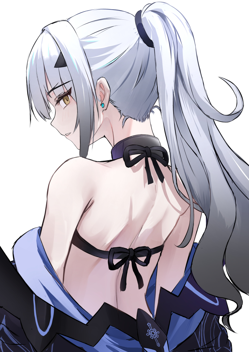 1girl, absurdres, bikini, black_bikini, brown_eyes, earrings, fate/grand_order, fate_(series)