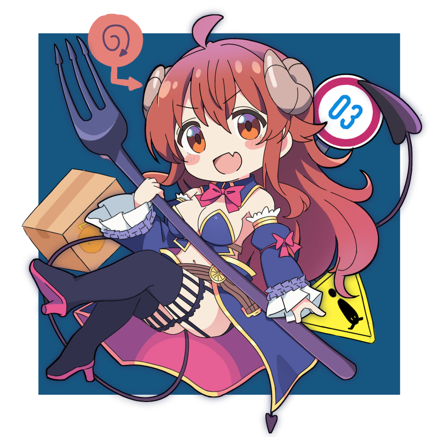 1girl, :d, ahoge, armor, arrow_(symbol), bare_shoulders, bikini_armor, black201_wav