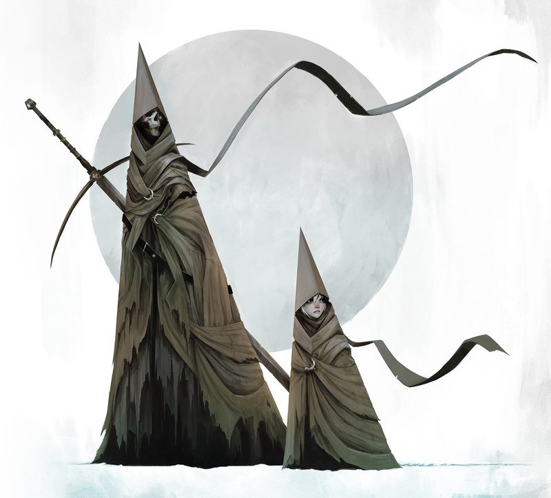 2others, alexandre_chaudret, floating_scarf, moon, multiple_others, original, robe, scarf