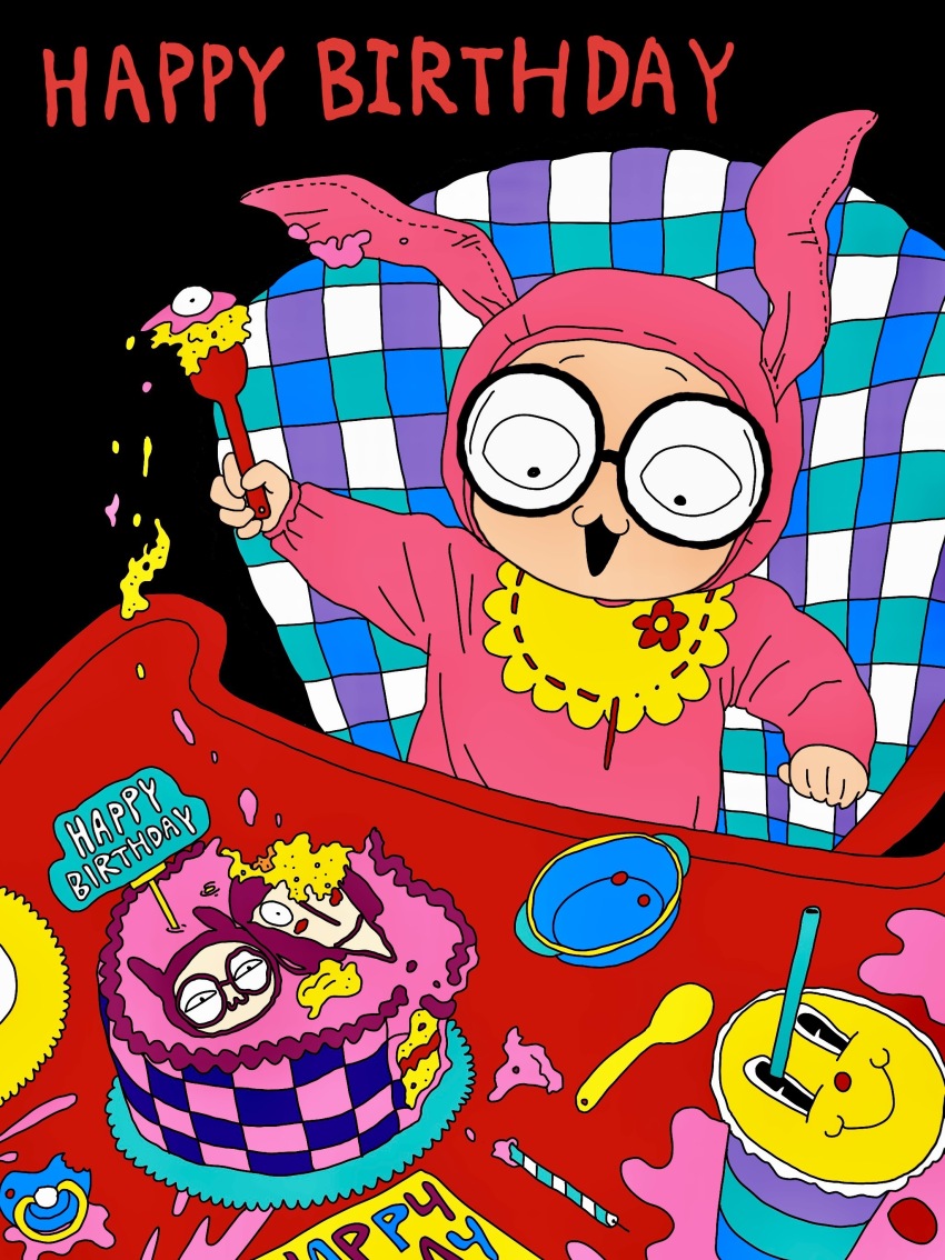 1boy, :3, absurdres, aged_down, baby, bib, black_background, cake