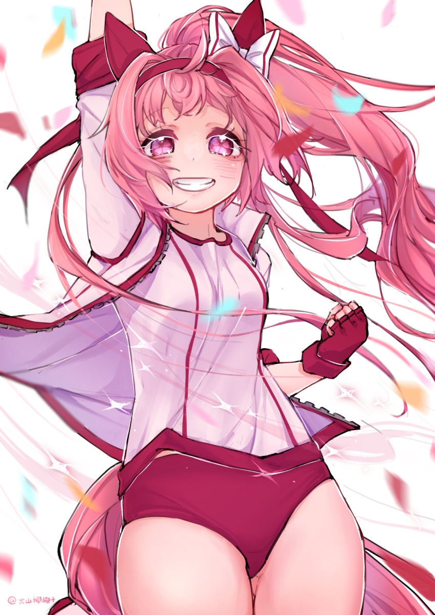 1girl, absurdres, animal_ears, bandaid, bandaid_on_leg, beiqi_coconut, bow, buruma