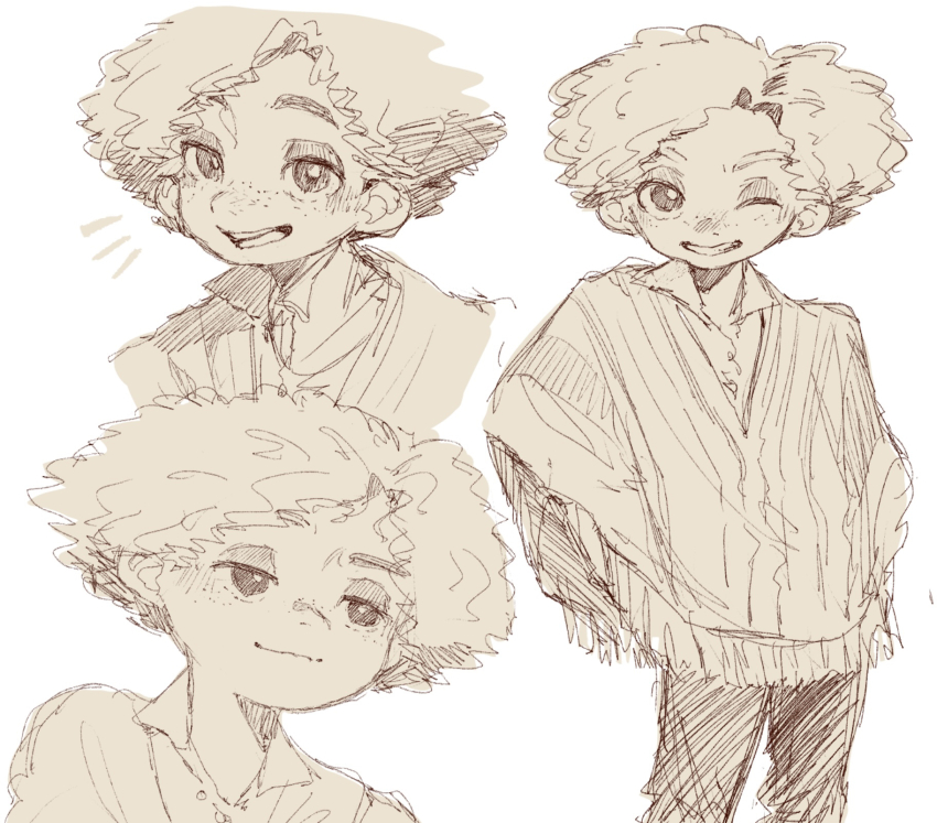 1boy, afro, arepa, camilo_madrigal, colombian_clothes, curly_hair, dark-skinned_female, dark-skinned_male