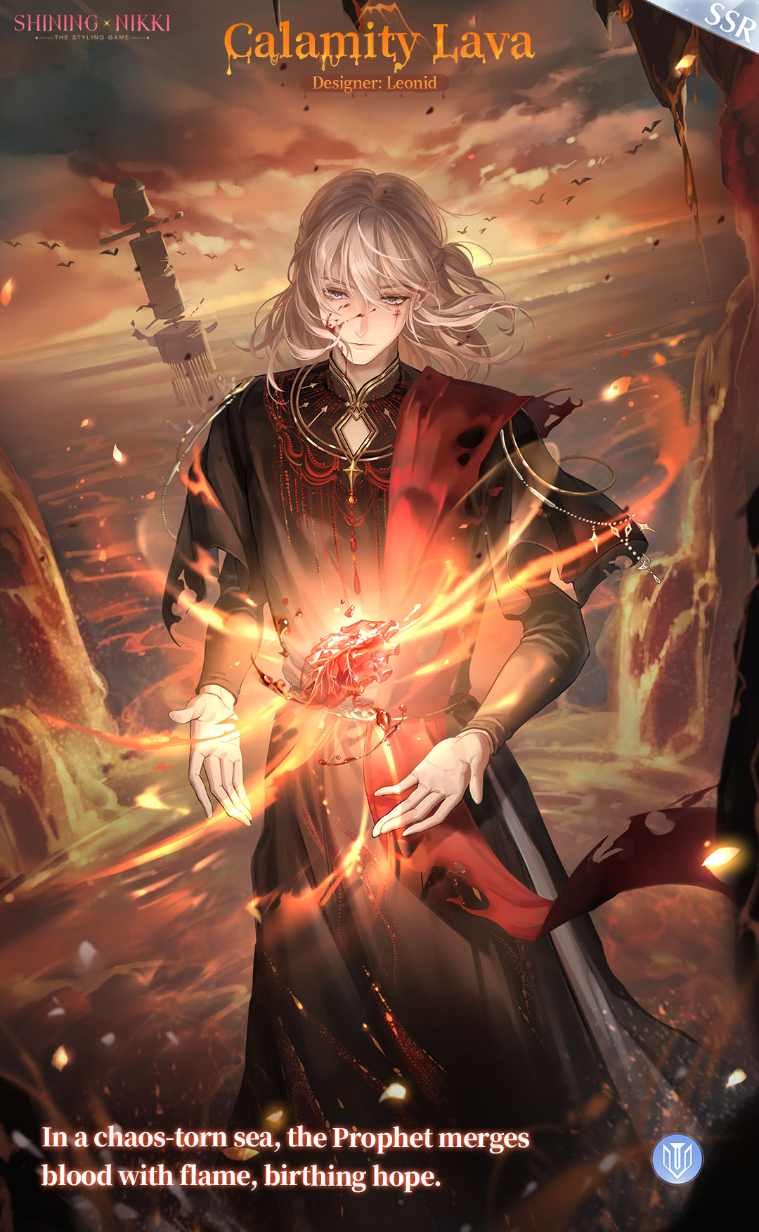 1boy, artist_request, black_hanfu, black_sleeves, blood, blood_on_face, burnt_clothes, character_name