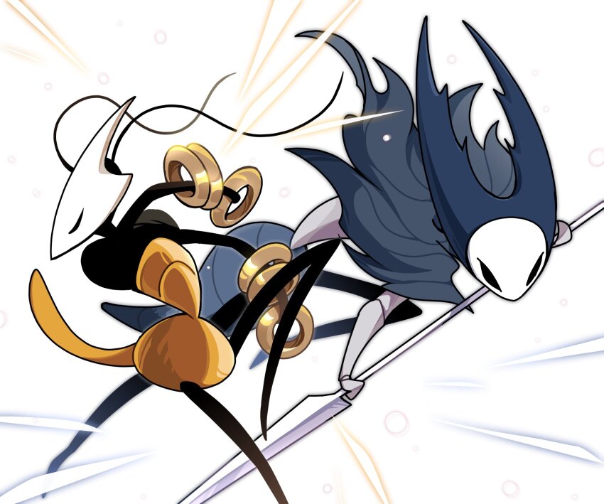 2girls, antennae, arthropod_girl, black_eyes, blue_cloak, cloak, commentary, hashtag-only_commentary