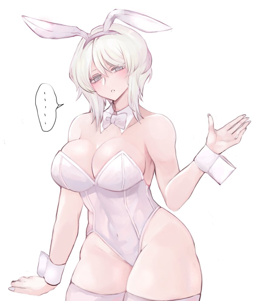 ..., 1girl, alternate_costume, animal_ear_hairband, animal_ears, bow, bowtie, breasts