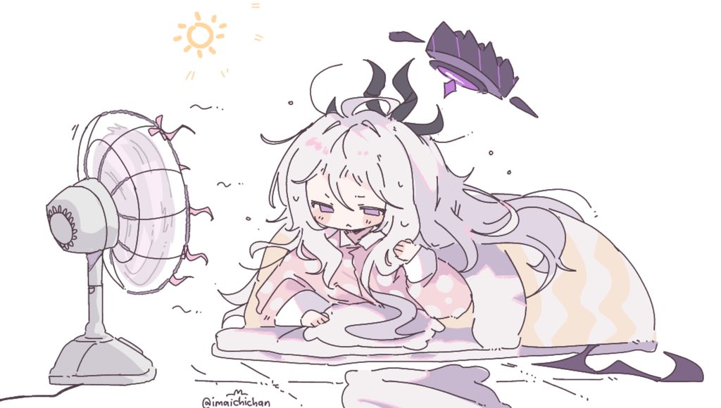 1girl, ahoge, black_halo, blue_archive, blush, demon_girl, demon_horns, demon_wings