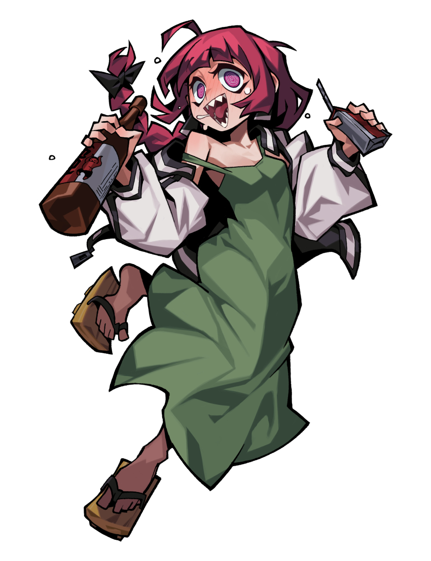 @_@, absurdres, alcohol, alcohol_carton, black_bow, blush, bocchi_the_rock!, bouquet