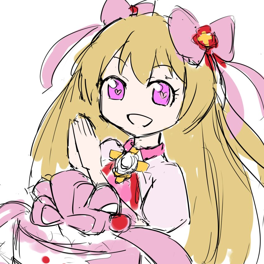 1girl, absurdres, bad_id, bad_twitter_id, cake, chaos_marie_(grimms_notes), flat_color, food