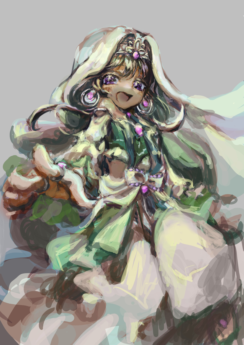 1girl, absurdres, bare_shoulders, brown_hair, detached_sleeves, dunyazad_(grimms_notes), grimms_notes, highres