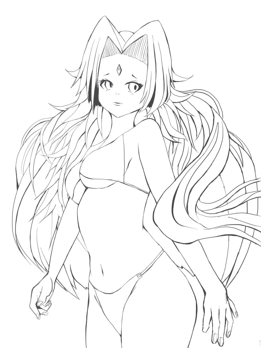 1girl, aesop_(grimms_notes), bad_id, bad_twitter_id, bikini, breasts, closed_mouth, grimms_notes