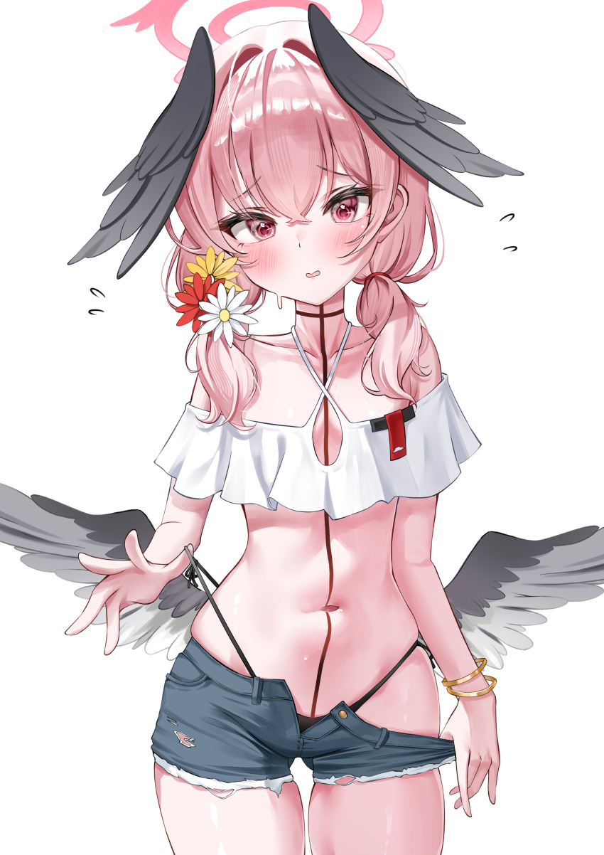 1girl, absurdres, alternate_costume, bare_shoulders, bikini, black_bikini, black_choker, black_panties