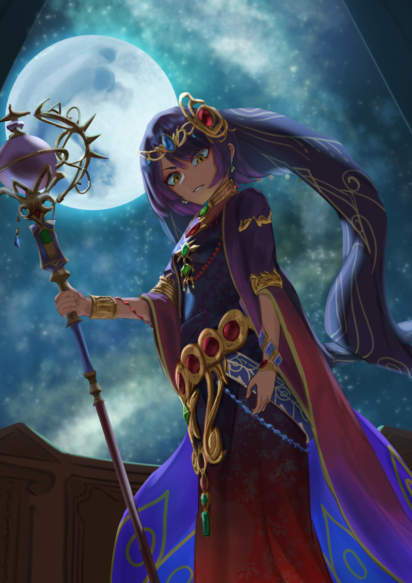 absurdres, arabian_clothes, bad_id, bad_pixiv_id, chaos_badour_(grimms_notes), dress, grimms_notes, grin