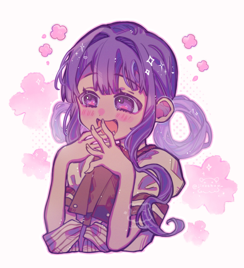 1girl, akane_aoi, aoi_akane, blush, bow, collared_shirt, excited, flower