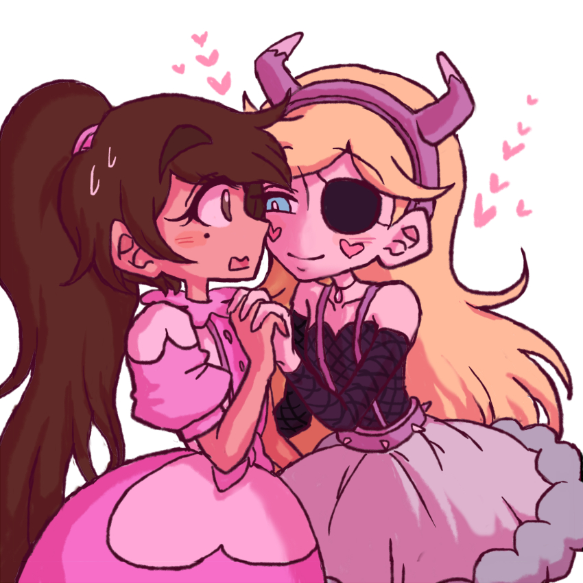 1boy, 1girl, blonde_hair, blue_eyes, blush, brown_eyes, brown_hair, crossdressing