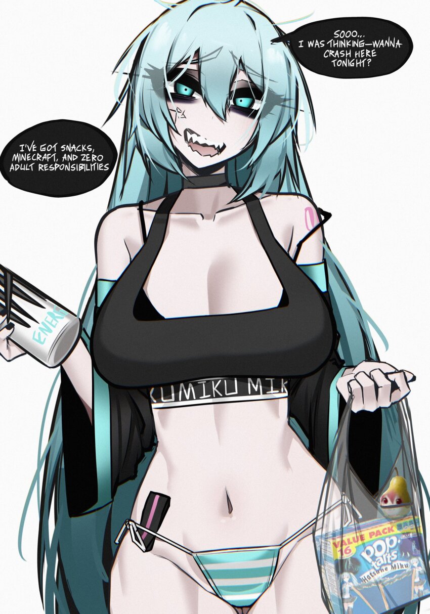 1girl, ace_glitch, alternate_costume, alternate_hairstyle, bag, bare_shoulders, black_choker, black_nails