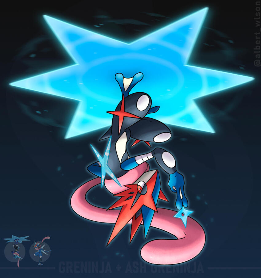 1other, albrt-wlson, alternate_form, ash-greninja, colored_skin, frog, full_body, furry