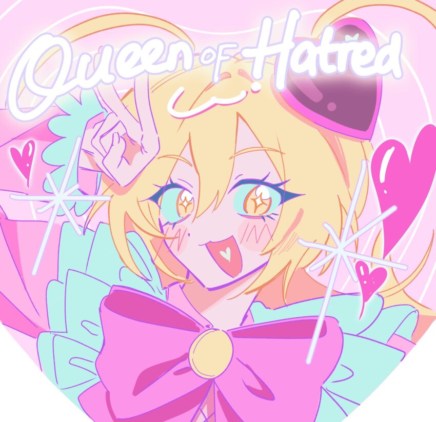 +_+, 1girl, blonde_hair, bow, bowtie, don_quixote_(project_moon), e.g.o_(project_moon), hair_ornament