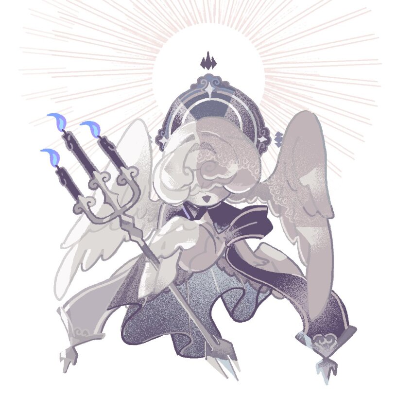 1other, :d, blindfold, candle, colored_skin, commentary, cookie_run, cookie_run:_kingdom