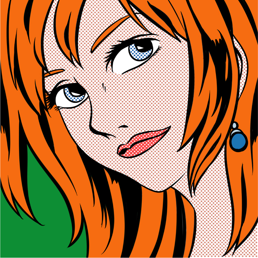 1girl, blue_eyes, closed_mouth, commentary, commentary_request, earrings, english_commentary, green_background