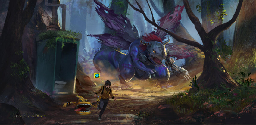 belt, bixclowart, cyborg, digimon, digimon_(creature), digimon_world, highres, mameo_(digimon)