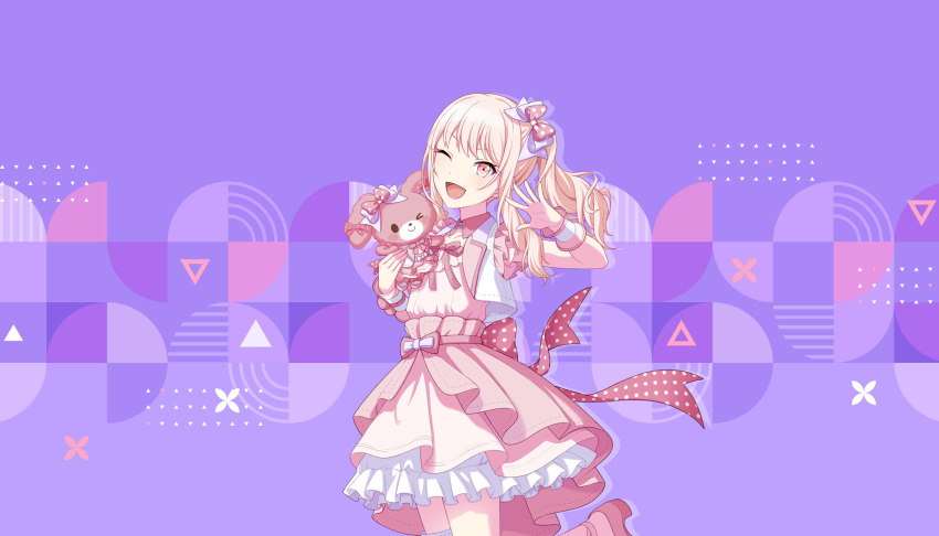 1other, ;), ;d, akiyama_mizuki, alternate_costume, back_bow, bonbonribbon, bow