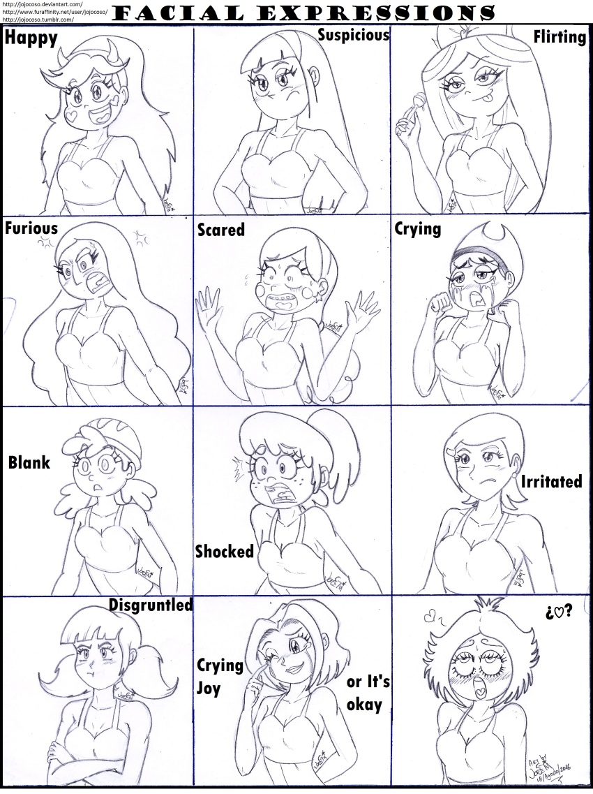 10s, 2016, 6+girls, ?, absurdres, ahegao, amy_gillis, anger_vein