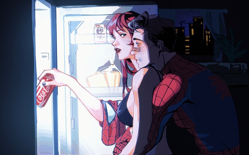 1boy, 1girl, arms_around_another's_waist, black_bra, black_hair, bra, bruise, bruise_on_face