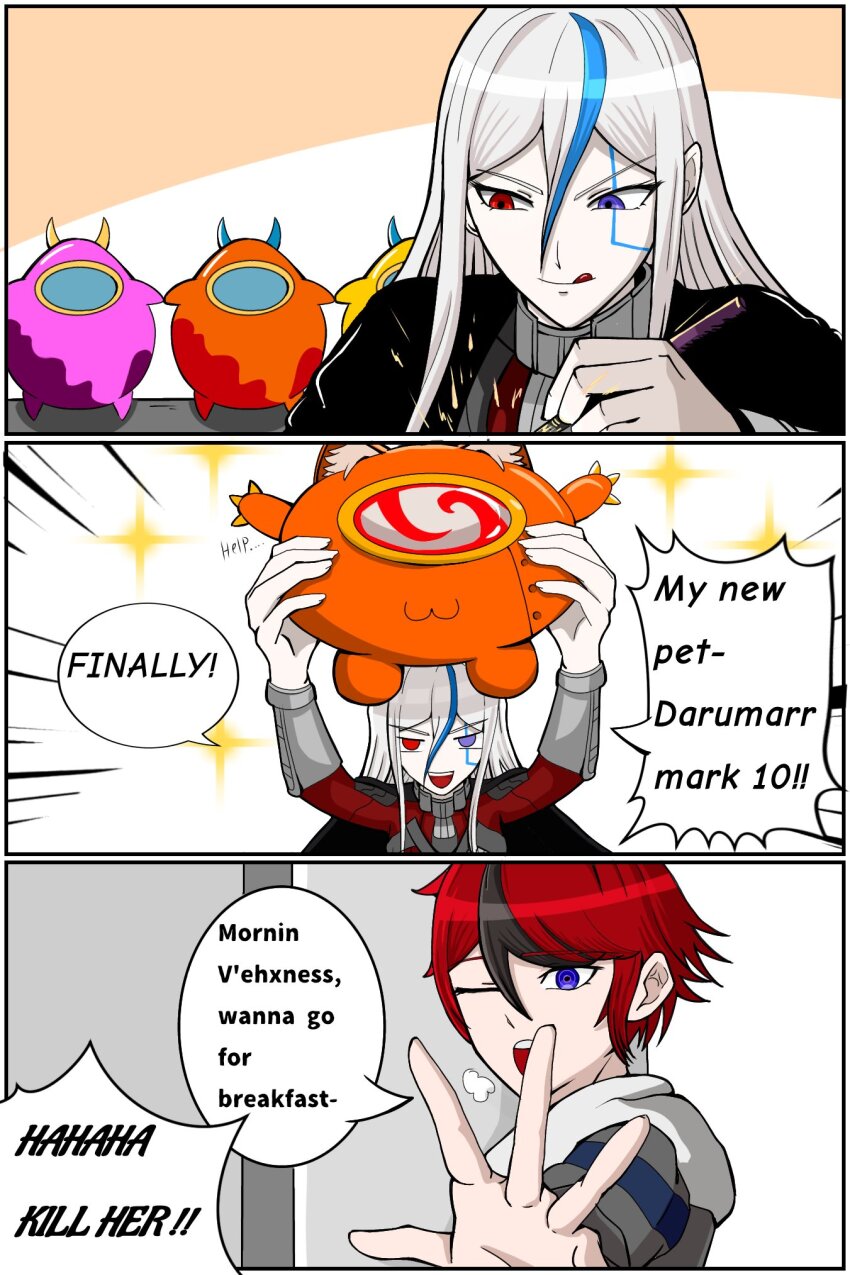 1boy, 1girl, armyx879, black_hair, blue_eyes, bodysuit, cape, charisma_break