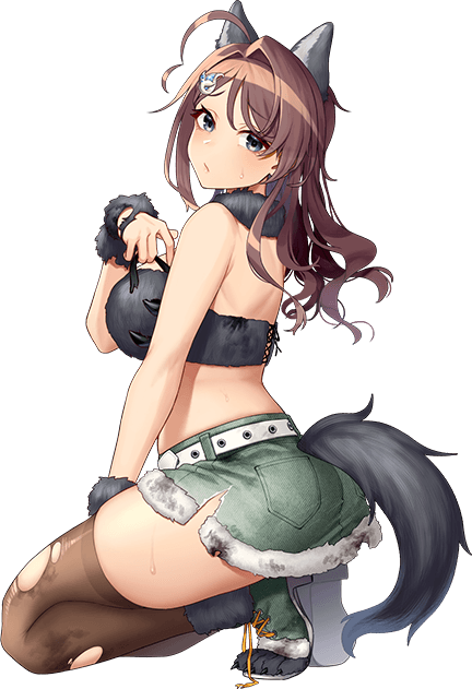 1girl, ahoge, akasaka_yuzu, animal_ears, belt, black_bra, boots, bra