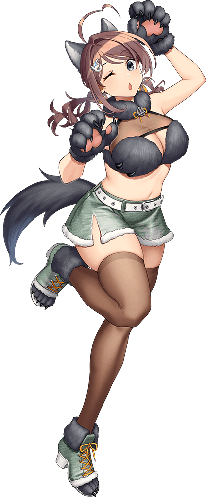 1girl, ahoge, akasaka_yuzu, animal_ears, belt, black_bra, boots, bra