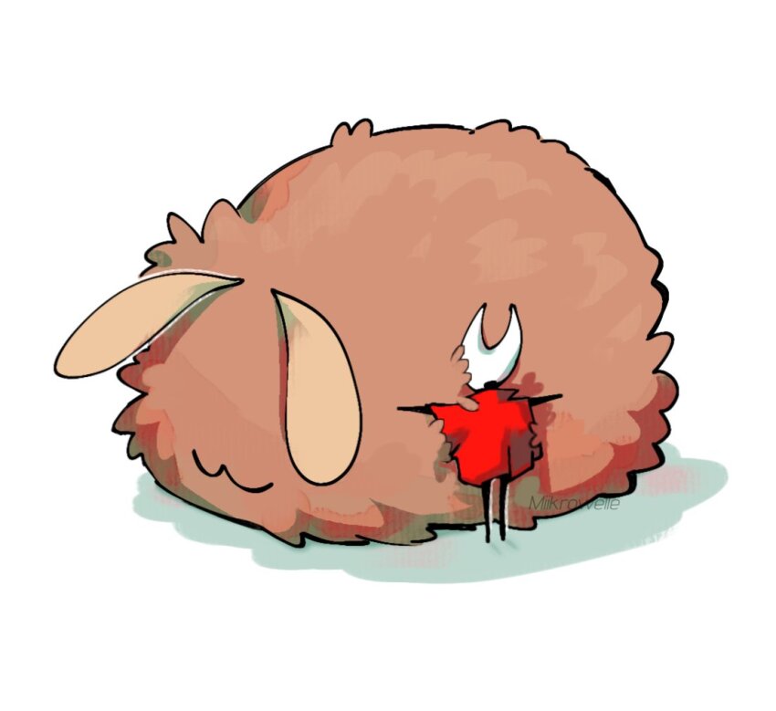 1girl, :3, antennae, arthropod_girl, artist_name, blush, cloak, fluffy