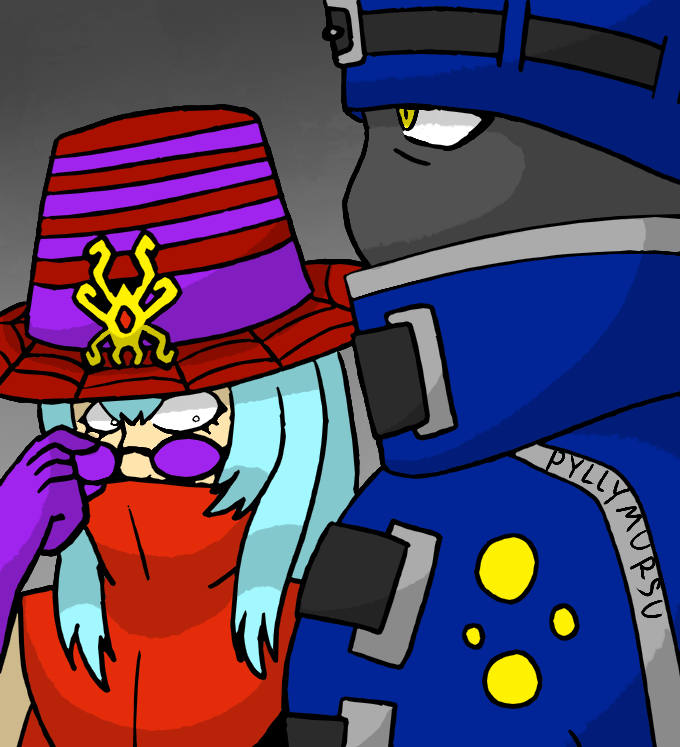 archnemon, belt, digimon, digimon_(creature), girl_staring_at_guy's_chest_(meme), glasses, hat, long_hair