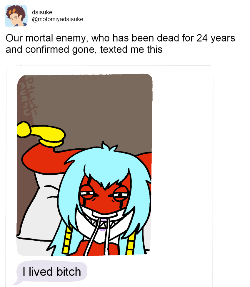 archnemon, arthropod_girl, digimon, digimon_(creature), highres, horns, i_lived_bitch_(meme), insect_girl, long_hair, mask, meme, monster_girl, motomiya_daisuke, pyllymursu, spider_girl