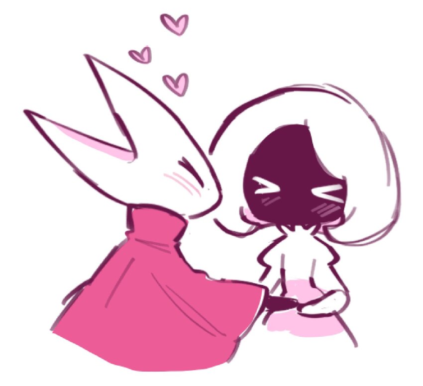 >_<, 2girls, aliasing, arthropod_girl, black_skin, blush, bob_cut, cloak