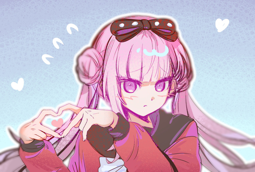 1girl, black_bow, black_sailor_collar, blue_background, bow, chinese_commentary, commentary, commentary_request