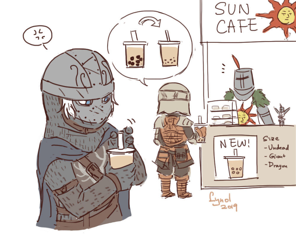 2019, 3boys, armor, artist_name, blue_cape, blue_eyes, brown_gloves, brown_vest