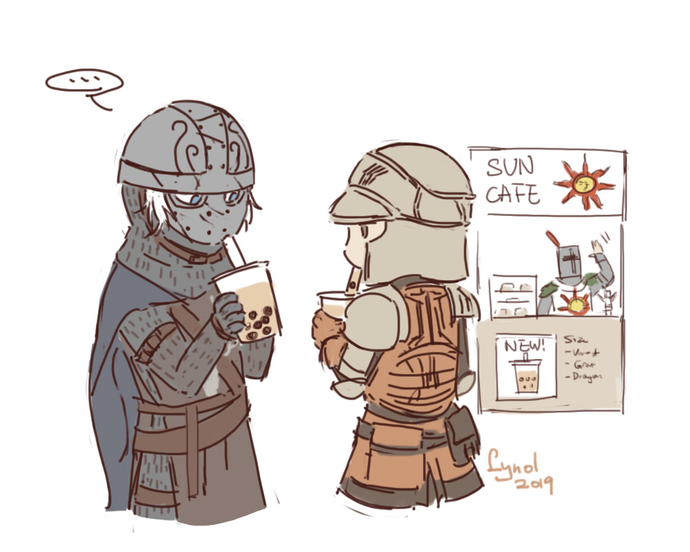 ..., 2019, 3boys, armor, artist_name, blue_cape, blue_eyes, brown_gloves