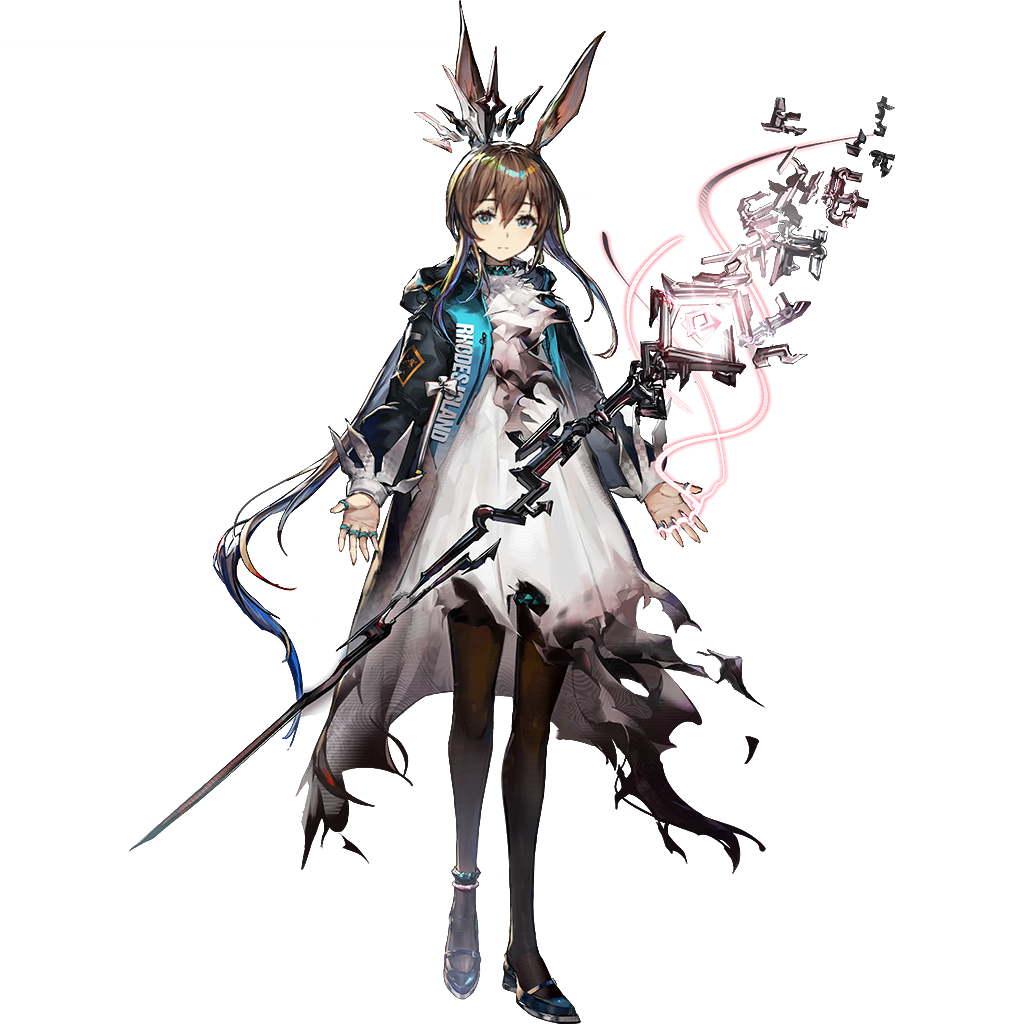 1girl, amiya_(arknights), amiya_(medic)_(arknights), animal_ears, anklet, arknights, ascot, black_coat