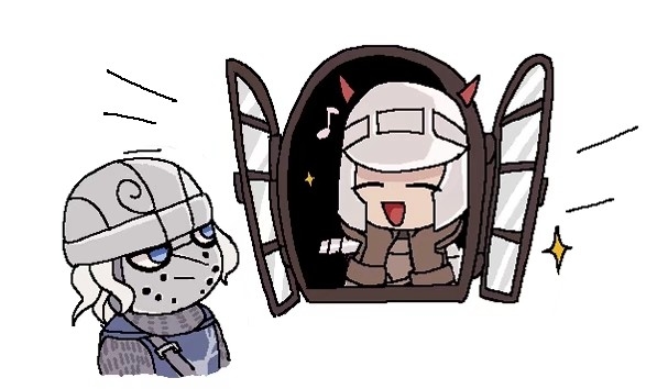 2boys, blue_eyes, brown_gloves, chibi, chibi_only, closed_eyes, commentary, creighton_of_mirrah