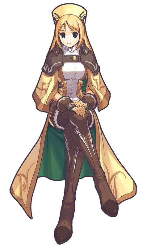 1girl, atelier_(series), atelier_iris, atelier_iris_grand_phantasm, blonde_hair, boots, brown_thighhighs, coat, crossed_legs, dress, female_focus, fingerless_gloves, foreshortening, full_body, futaba_jun, gloves, green_eyes, gust, hand_on_thigh, hat, legs, long_hair, long_legs, looking_at_viewer, noella_martyr, official_art, ohse_kohime, parted_bangs, shawl, sidelocks, simple_background, sitting, smile, solo, thigh_boots, thighhighs, turtleneck, white_background, wrist_cuffs