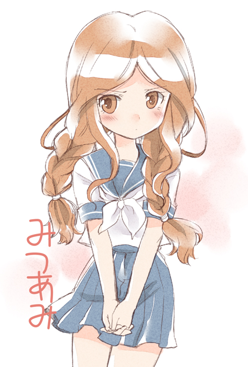 1girl, blush, braid, brown_eyes, brown_hair, female_focus, hair_over_shoulder, inazuma_eleven