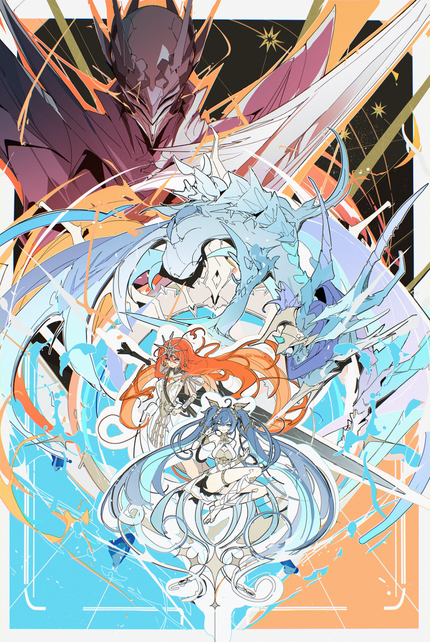 absurdres, ahoge, ancient_greek_clothes, armor, augusta_(wuthering_waves), blue_hair, breastplate, breasts