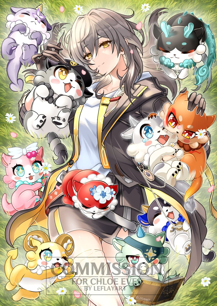 1girl, absurdres, aglaea_(honkai:_star_rail), aglaea_(oatmeal)_(honkai:_star_rail), anaxa_(honkai:_star_rail), anaxa_(nanus)_(honkai:_star_rail), book, bow